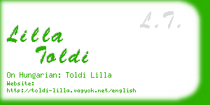 lilla toldi business card